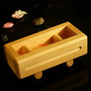 Axya Bamboo Sushi Maker Set - White Wooden Mat & Mould Kit