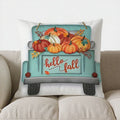 Axyaa Fall Lantern & Autumn Floral Pillow Cover