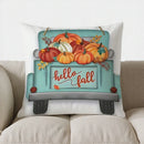 Axyaa Fall Lantern & Autumn Floral Pillow Cover