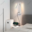 Axyaa Rotatable LED Wall Lamp, Rechargeable Bedside Reading Light for Bedroom, Living Room