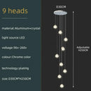 Axyaa Crystal LED Ceiling Chandelier Spiral Lamp for Home Decor