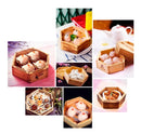 Axya Bamboo Steamer Cooker for Chinese Dumplings Dimsum Fish Vegetable Kitchen Cooking