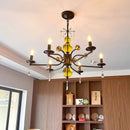 Axyaa Bauhaus Chandelier Retro Minimalist Candle Light French Restaurant Bedroom Lighting