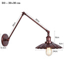 Axyaa Industrial Iron Long Arm LED Wall Sconce - E27 Socket
