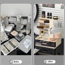 Axyaa Makeup Organizer: Multi-layer Cosmetic Storage Box with Dust-proof Drawers
