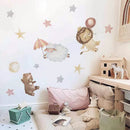 Axyaa Animal Balloon Star Cartoon Wall Decals for Kids Room Nursery Decor