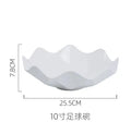 Axyaa Pure White Ceramic Fruit Plate - 10" Creative & Stylish Snack Basin