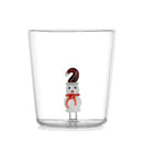 Axyaa 3D Christmas Glass Mug Cup - Snowflake Tree Snowman Design