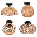 Axyaa Hand-Woven Hemp Rope Chandelier Ceiling Light for Bedroom and Living Room