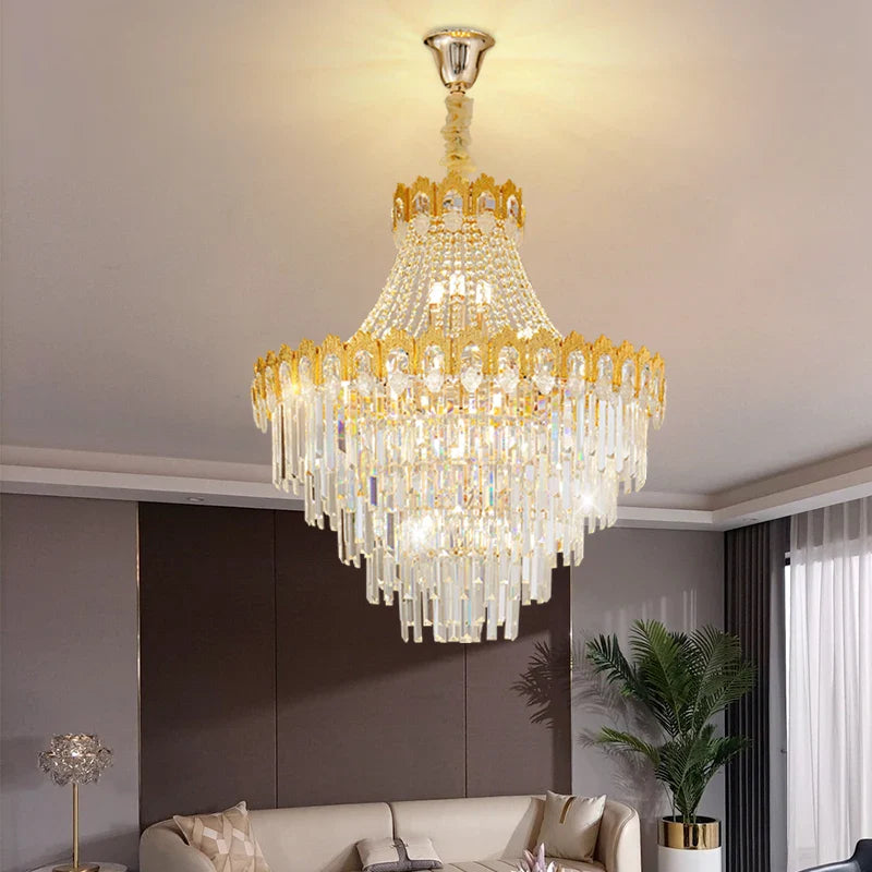 Axyaa Crystal Hall Lighting: High-End Villa Lift Living Room Lights