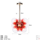 Axyaa Glass Bubble Chandelier Pendant Lamp for Living Room Dining Room Kitchen Island