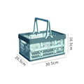 Axyaa Large Capacity Foldable Storage Basket with Handle for Outdoor Picnics