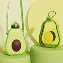 Axyaa Avocado Straw Water Bottle - Cute Creative Design for Kids Outdoor Sports