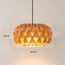 Axyaa Japanese Style Wooden Pendant Light for Living Room, Bedroom, Dining Table