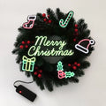 Axyaa LED Christmas Wreath: Festive Xmas Front Door Decorations