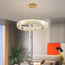 Axyaa Crystal Chandelier Pendant Light for Living and Dining Room Lighting