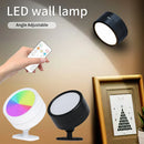 Axyaa LED Magnetic Wall Sconce Light Remote Control Dimmable Rechargeable Rotation Wall Mount Lamp