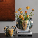 Ceramic Vase Home Decor Flower Arrangement Ornaments Axyaa Dried Hydroponic Crafts