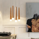 Axyaa LED Wooden Chandelier for Kitchen Dining Living Bedroom Lighting