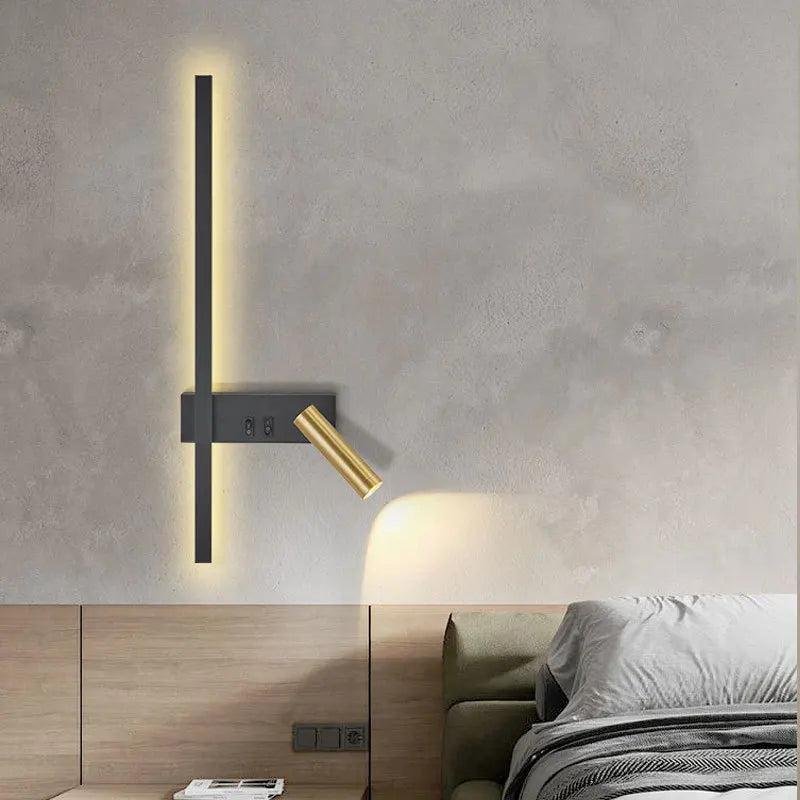 Axya LED Bedside Wall Lamp with Spotlights for Bedroom and Living Room