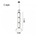 Axyaa Nordic Glass LED Pendant Lamps: Minimalist Black Chandelier for Dining & Living Room