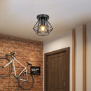 Axyaa Modern Metal Cage Wall Lights Bedroom Retro Industrial Lighting