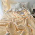 Axyaa Rabbit Fur Blanket: Thick Warmth, Soft Plush - Autumn/Winter Sofa Throw