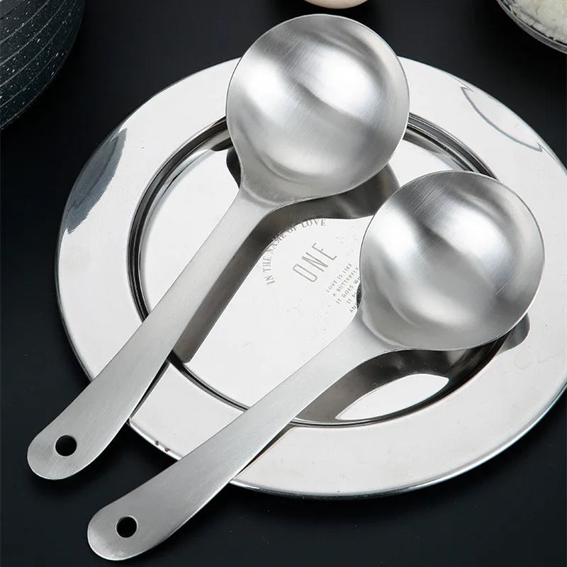 Axyaa Stainless Steel Long Handle Soup Spoon