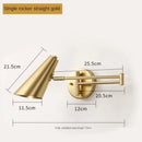 Axyaa Adjustable Swing Arm LED Wall Lamp for Home Bedside Lighting