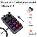 Axyaa 12-Key Macro Custom Mechanical Keyboard with Hot-swap, Bluetooth, and USB Connectivity
