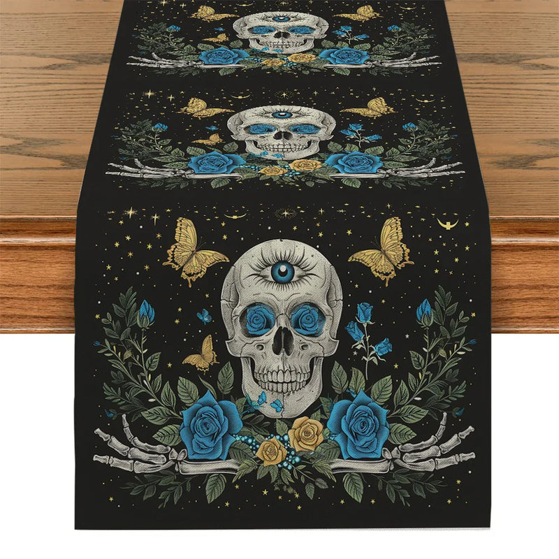 Axyaa Halloween Plants Table Runner: Indoor Outdoor Dining Decor