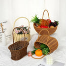 Axyaa Imitation Rattan Storage Baskets: Multi-Purpose Organizer for Home, Kitchen, and Picnic