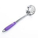 Axyaa Stainless Steel Ladle Strainer with Plastic Handle and Handing Hole