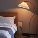 Axyaa Walnut Wood LED Floor Lamp for Home Decor & Lighting