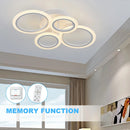 Axyaa Smart Ceiling Light with Remote Control, Acrylic Circle Design for Home Lighting.