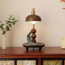 Coconut Shell Lamp - Southeast Asian Style, Bedroom, Living Room Table Lamp by Axyaa