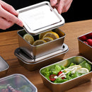 Axyaa Stainless Steel Food Storage Tray with Cover - Kitchen Organizer