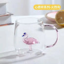 Axyaa 3D Animal Glass Mug Cup for Girls Kids Lovers Wedding Gift