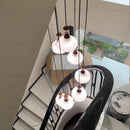 Axyaa Crystal Chandelier Pendant Light for Modern Home Decoration and Stair Lighting
