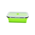 Axyaa Silicone Folding Lunch Box: Food Grade, Portable, Microwave Safe, Outdoor & Travel Friendly