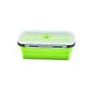 Axyaa Silicone Folding Lunch Box: Food Grade, Portable, Microwave Safe, Outdoor & Travel Friendly