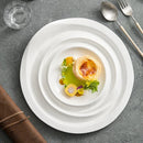 Axyaa Ceramic Wavy Cold Dish Plate - Underglaze Color, Hotel Quality