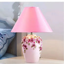 Axyaa Luxury LED Bedside Lamp - Pink Pastoral Warm Romantic Bedroom