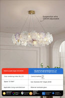 Axyaa French Crystal Chandelier and American Retro Flower Lamp