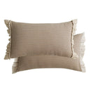 Axyaa Sand-Washed Cotton Lace Throw Cushion Cover with British Style, for Stylish Sofas.