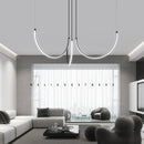 Axyaa Copper Long Chandelier: Modern Designer Lighting for Living Room
