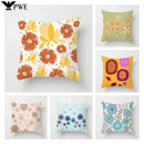 Axyaa Abstract Line Flower Print Pillowcase