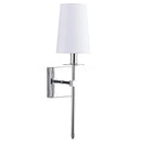 Axya Rustic Industrial Wall Sconce with Flared White Shade