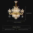 Axyaa All-Copper Crystal Chandelier: Luxurious European Court Style LED Living Room Lamp