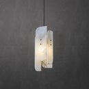 Axya Marble Stone Pendant Light: Modern Luxury LED Chandelier for Home Décor